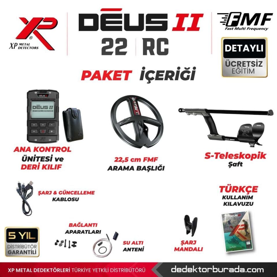 Deus 2 Dedektör - 22,5cm FMF Başlık, Ana Kontrol Ünitesi