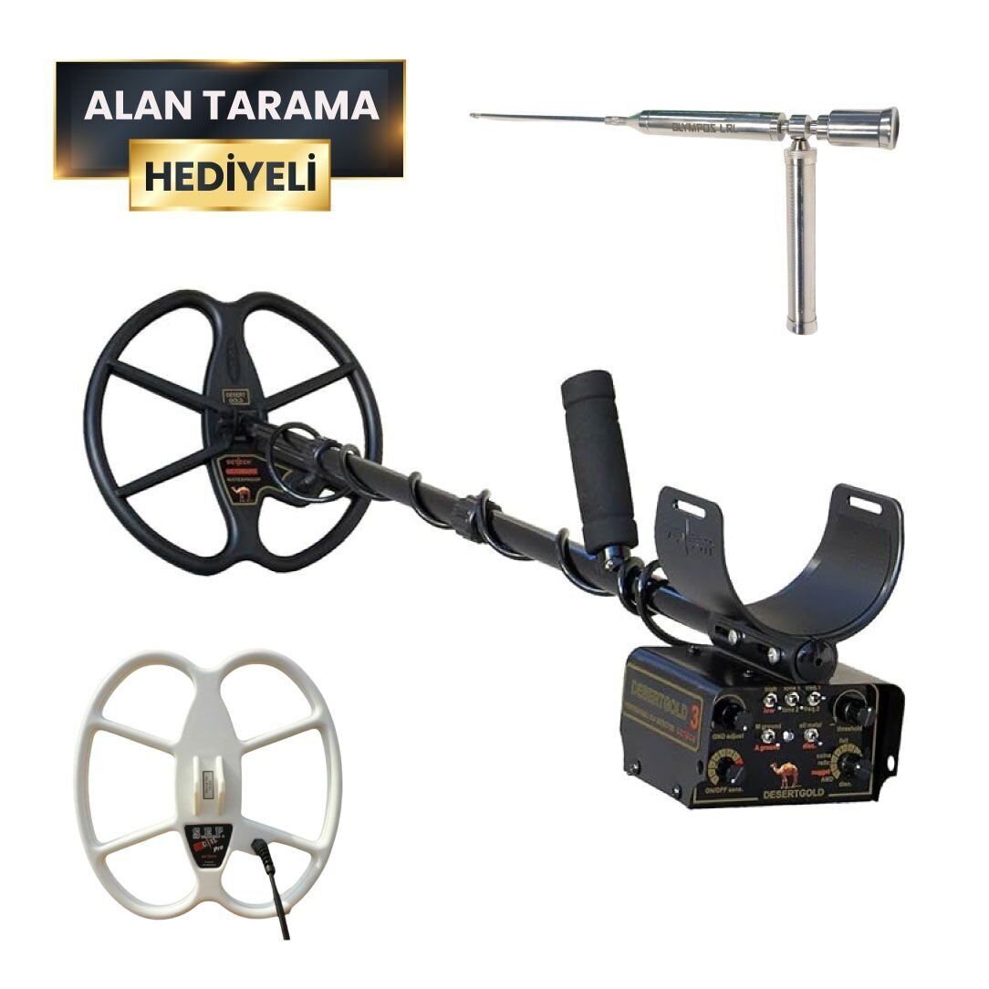 DESERT GOLD 3 Dedektör (11,5'' Ultimate+12x12'' Sef)