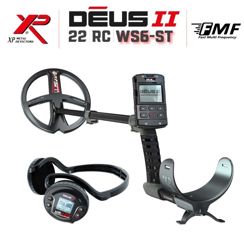 Deus 2 Dedektör - 22,5cm FMF Başlık, WS6 ST Kulaklık, Ana Kontrol Ünitesi