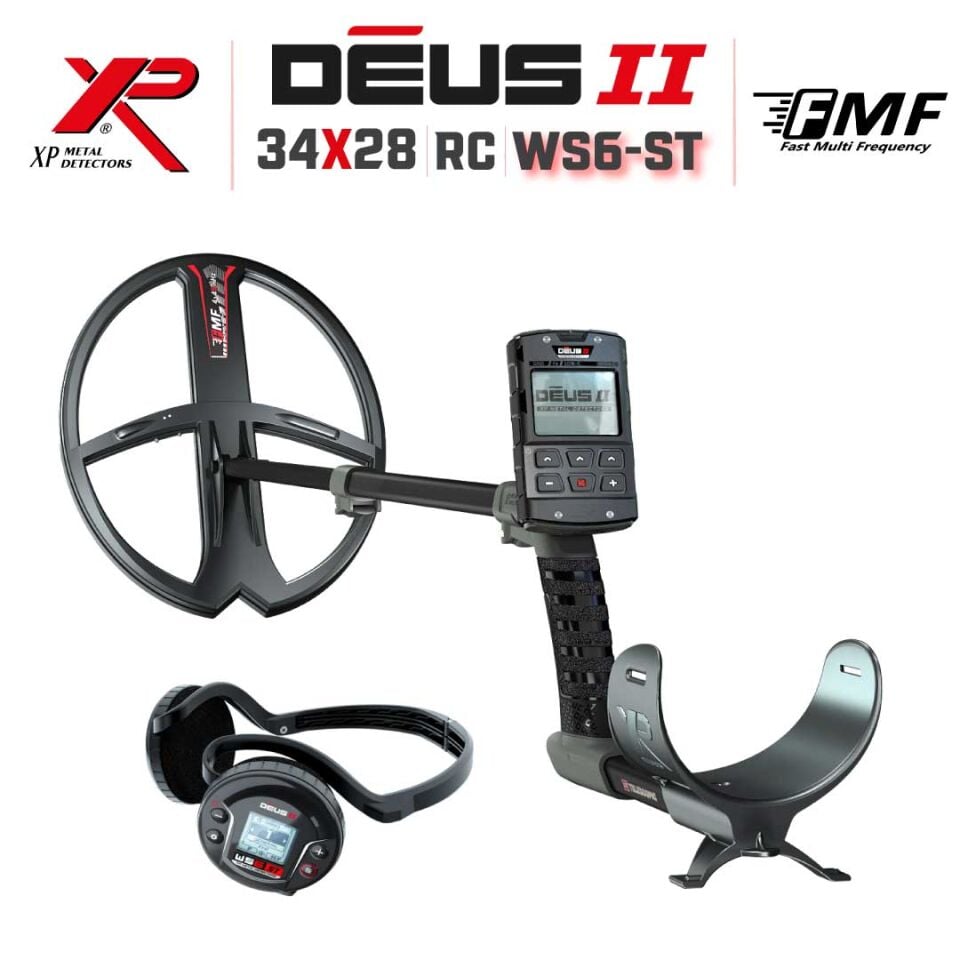 Deus 2 Dedektör - 34x28cm FMF Başlık, WS6 Kulaklık, Ana Kontrol Ünitesi
