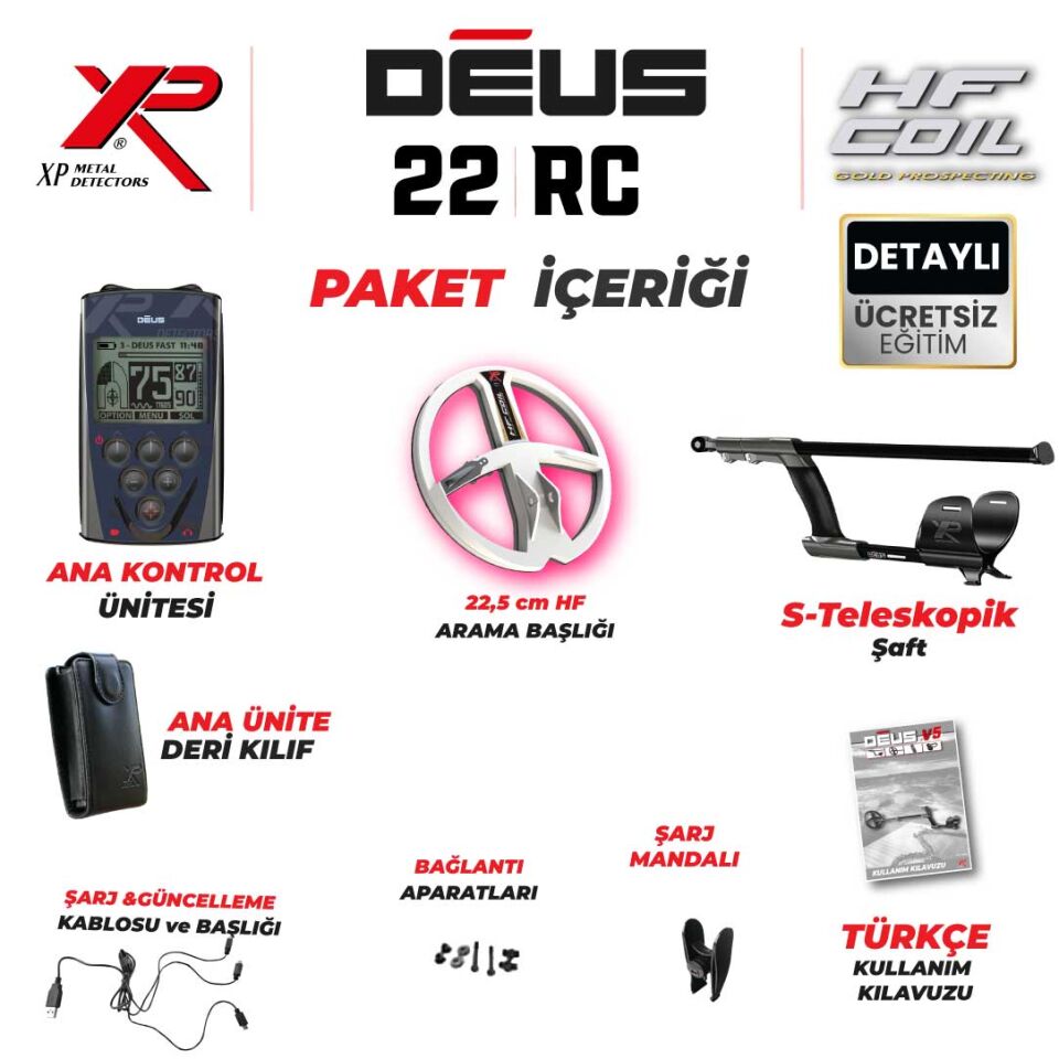 Deus Dedektör - 22,5cm HF Başlık, Ana Kontrol Ünitesi