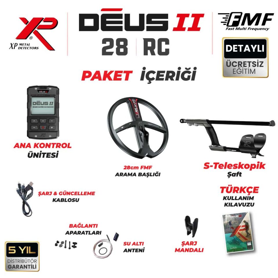 Deus 2 Dedektör - 28cm FMF Başlık, Ana Kontrol Ünitesi