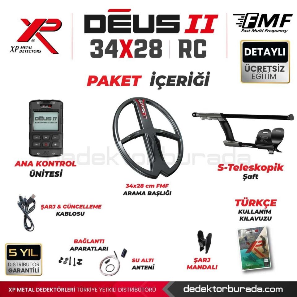 Deus 2 Dedektör - 34x28cm FMF Başlık, Ana Kontrol Ünitesi
