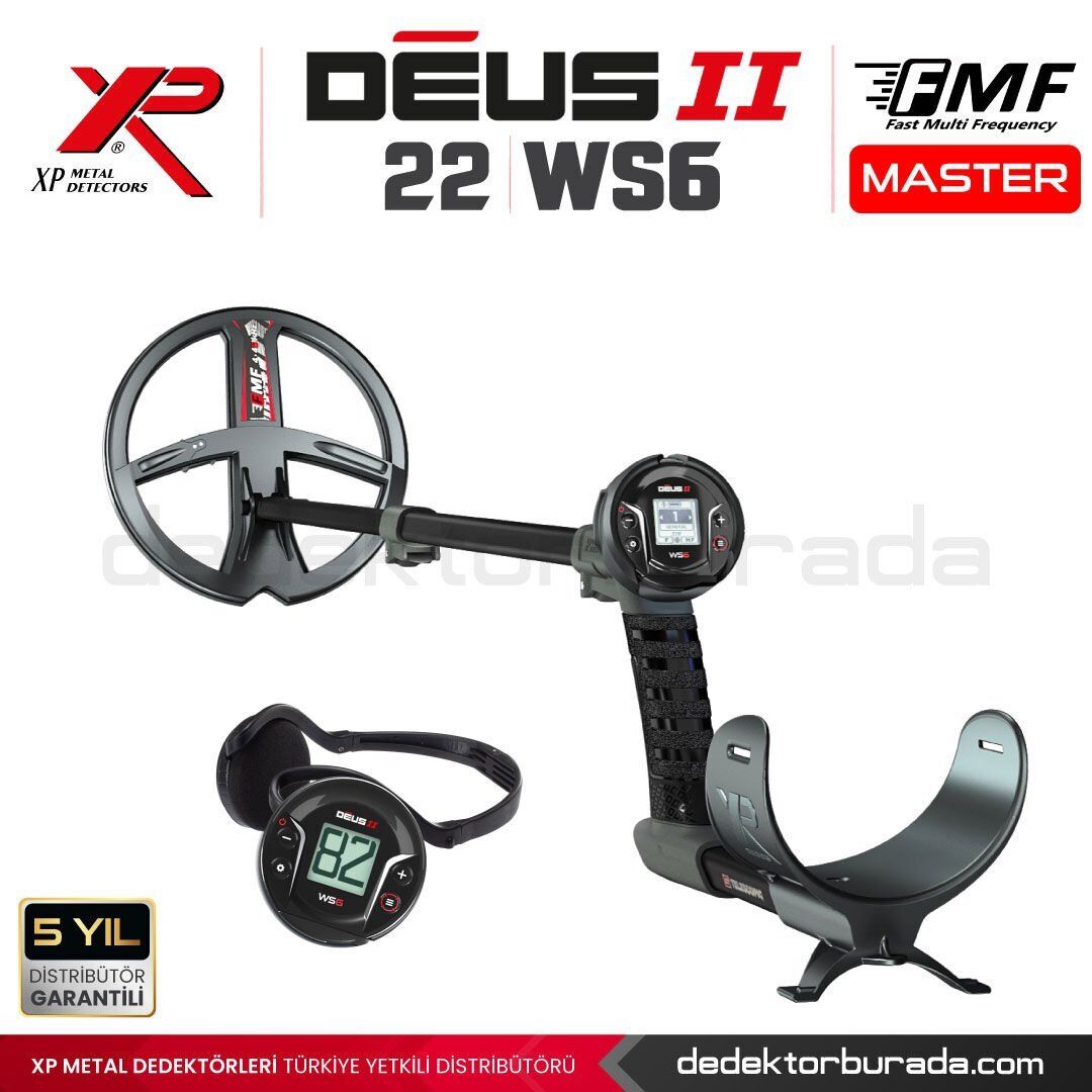 Deus 2 Dedektör - 22,5cm FMF Başlık, WS6 Master