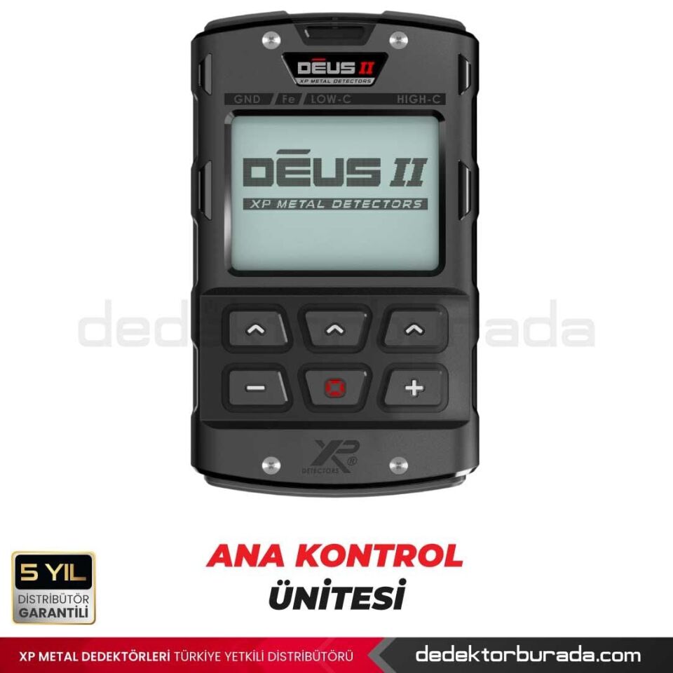 Deus 2 Dedektör - 28cm FMF Başlık, Ana Kontrol Ünitesi, WSA2XL Kulaklık
