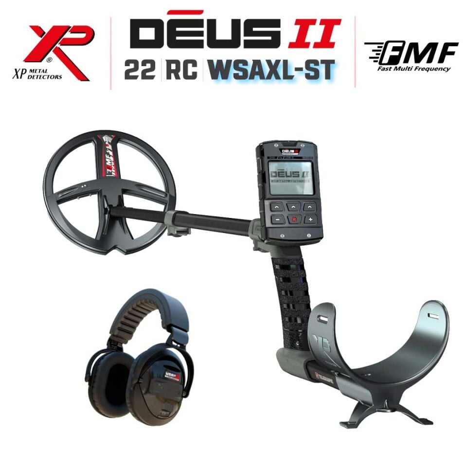 Deus 2 Dedektör - 22,5cm FMF Başlık, Ana Kontrol Ünitesi, WSAXL ST Kulaklık