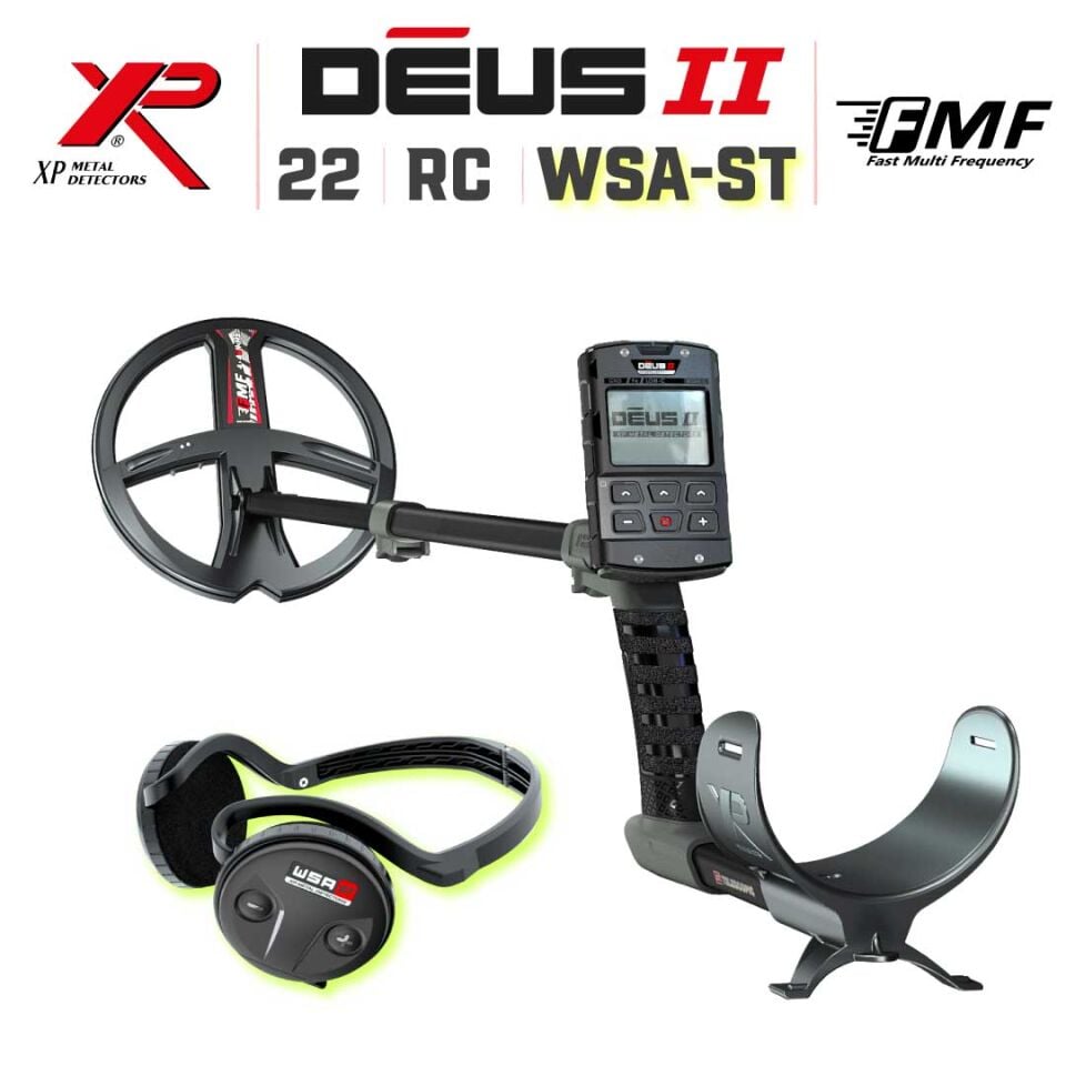 Deus 2 Dedektör - 22,5cm FMF Başlık, Ana Kontrol Ünitesi, WSA ST Kulaklık