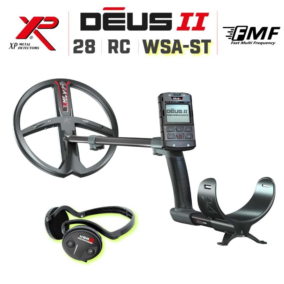 Deus 2 Dedektör - 28cm FMF Başlık, Ana Kontrol Ünitesi, WSA ST Kulaklık