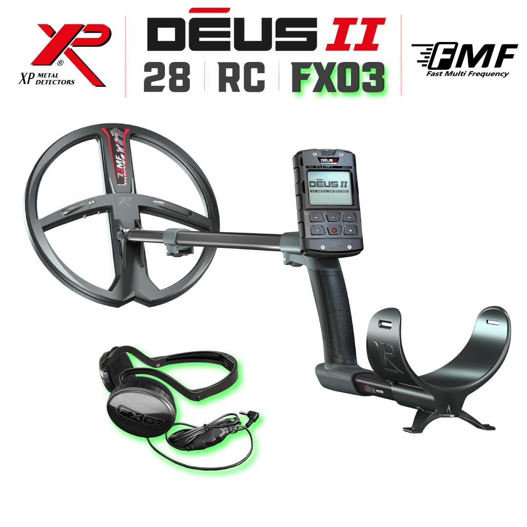 Deus 2 Dedektör - 28cm FMF Başlık, Ana Kontrol Ünitesi, FX03 Kulaklık