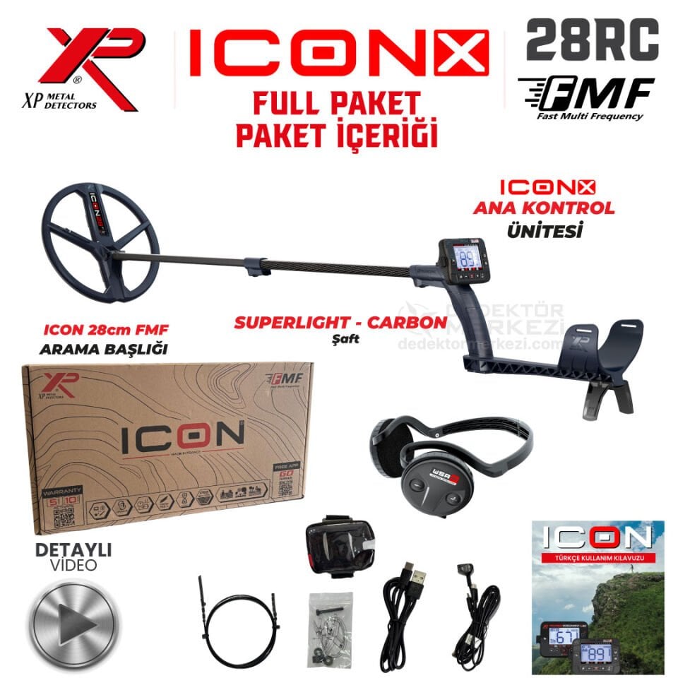 XP ICONX Dedektör – FULL Paket WSA ST Kulaklık