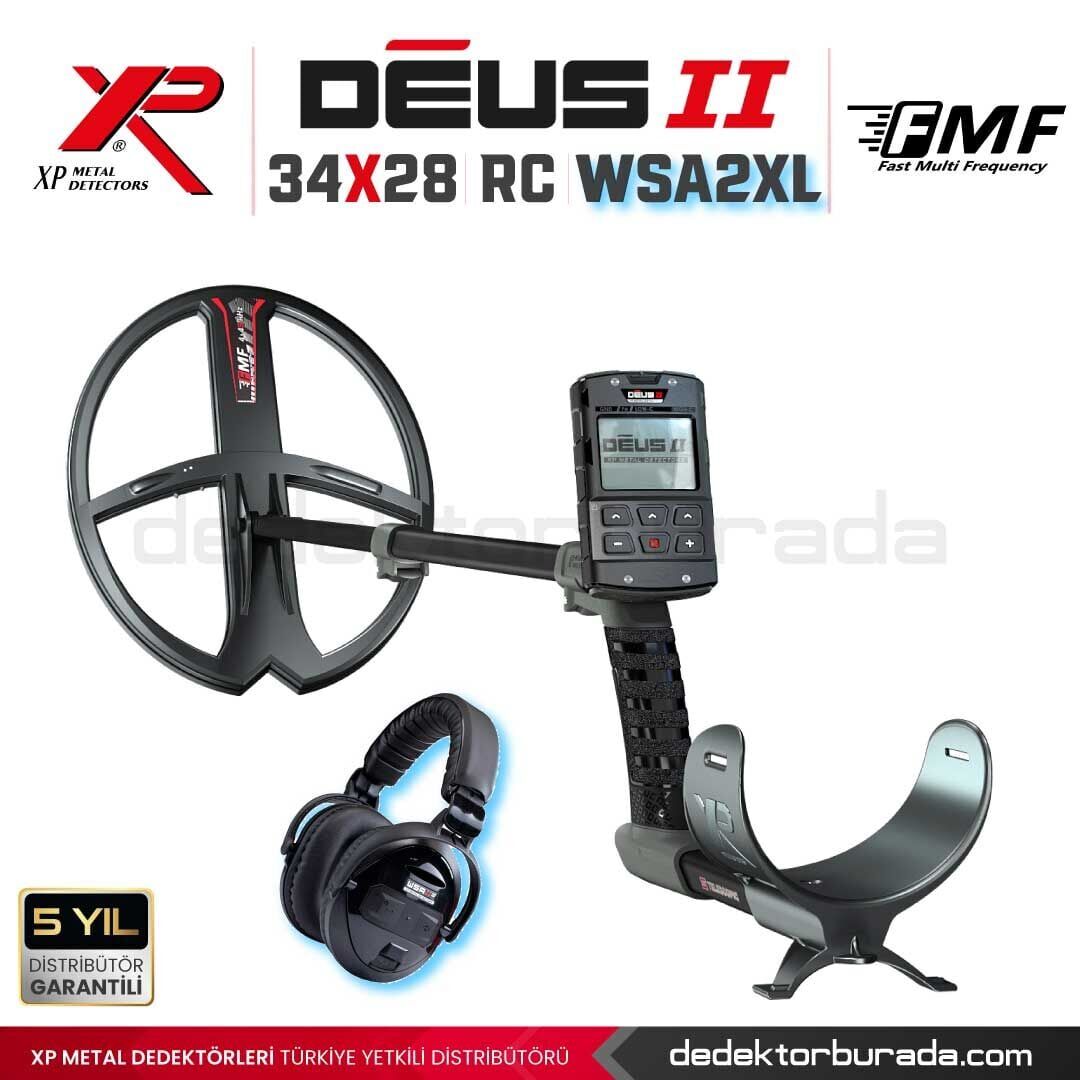 Deus 2 Dedektör - 34x28cm FMF Başlık, Ana Kontrol Ünitesi, WSA2XL Kulaklık