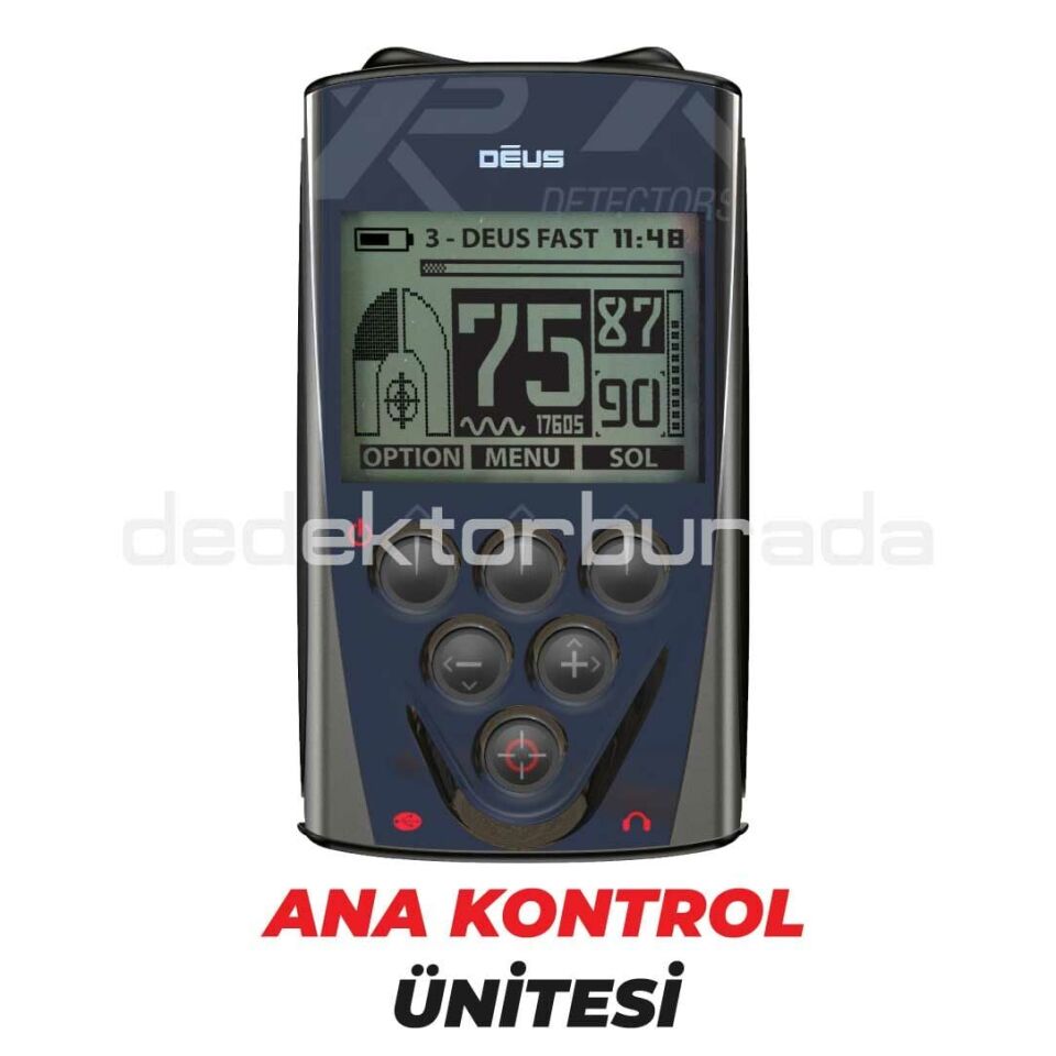 Deus Dedektör - 22,5cm HF Başlık, Ana Kontrol Ünitesi,Ws5 Kulaklık