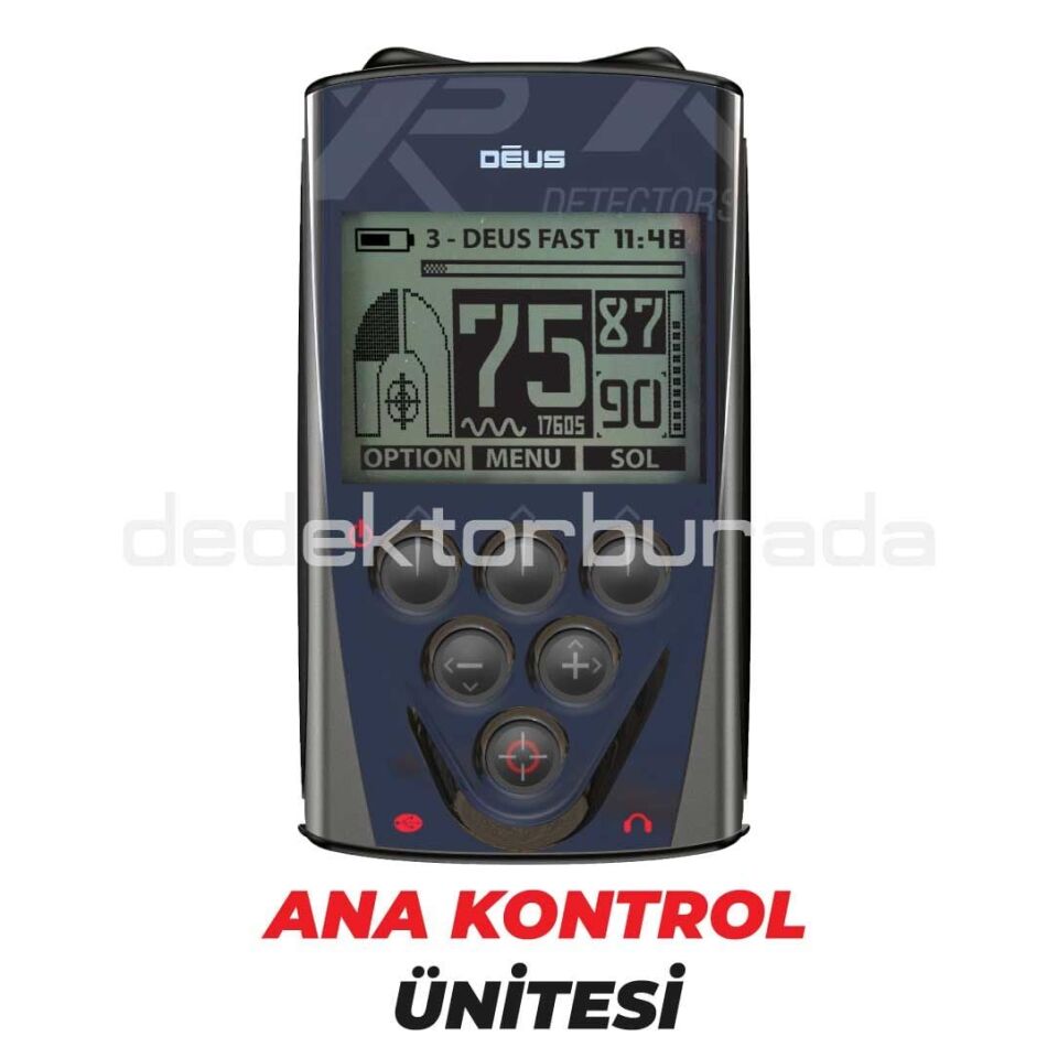 DEUS Dedektör - 22,5cm HF Başlık, Ana Kontrol Ünitesi (RC), WS4 Kulaklık - FULL PAKET