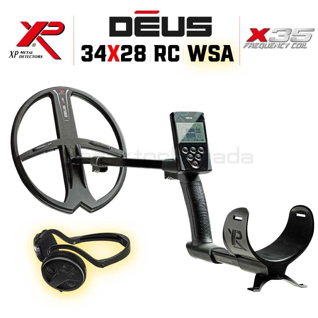 DEUS Dedektör - 34x28cm X35 Başlık, Ana Kontrol Ünitesi (RC), WSAUDIO Kulaklık - FULL PAKET