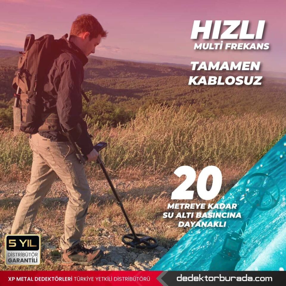 DEUS 2 - 22,5cm FMF Başlık, Ana Kontrol Ünitesi (RC), BH-01 Kablolu Su Geçirmez Kulaklık