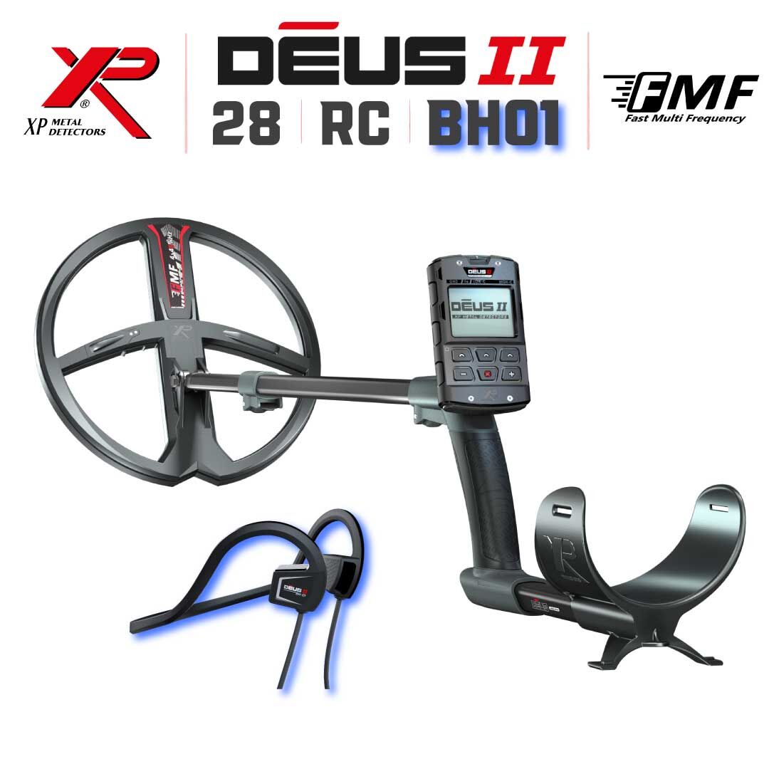 DEUS 2 Dedektör - 28cm FMF Başlık, Ana Kontrol Ünitesi (RC), BH-01 Kablolu Su Geçirmez Kulaklık
