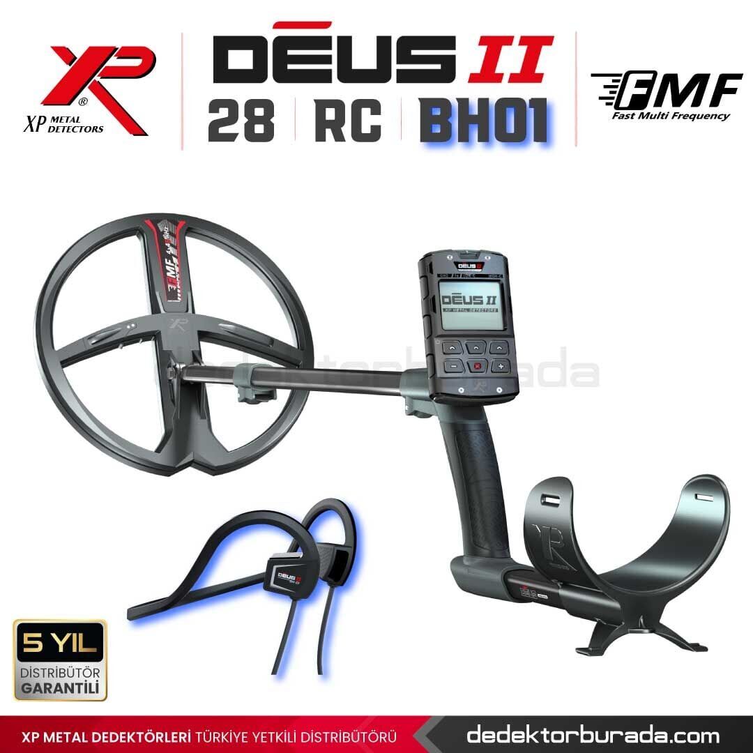 DEUS 2 Dedektör - 28cm FMF Başlık, Ana Kontrol Ünitesi (RC), BH-01 Kablolu Su Geçirmez Kulaklık