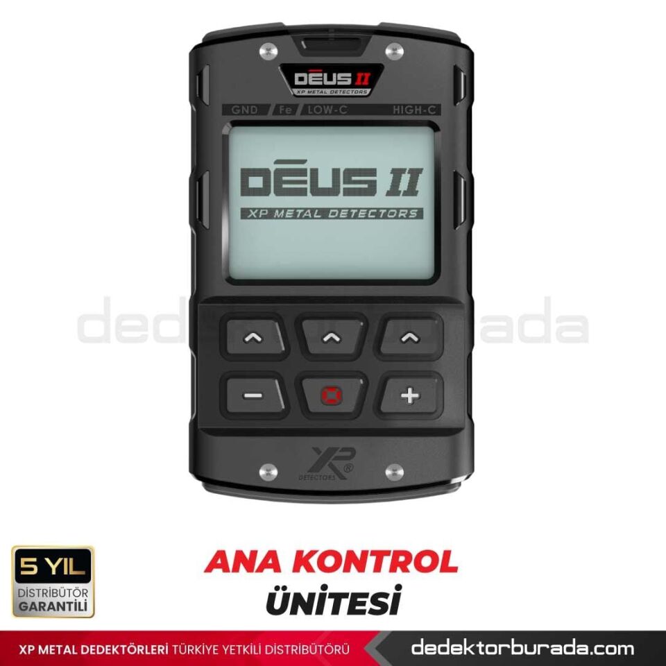 DEUS 2 Dedektör - 28cm FMF Başlık, Ana Kontrol Ünitesi (RC), BH-01 Kablolu Su Geçirmez Kulaklık