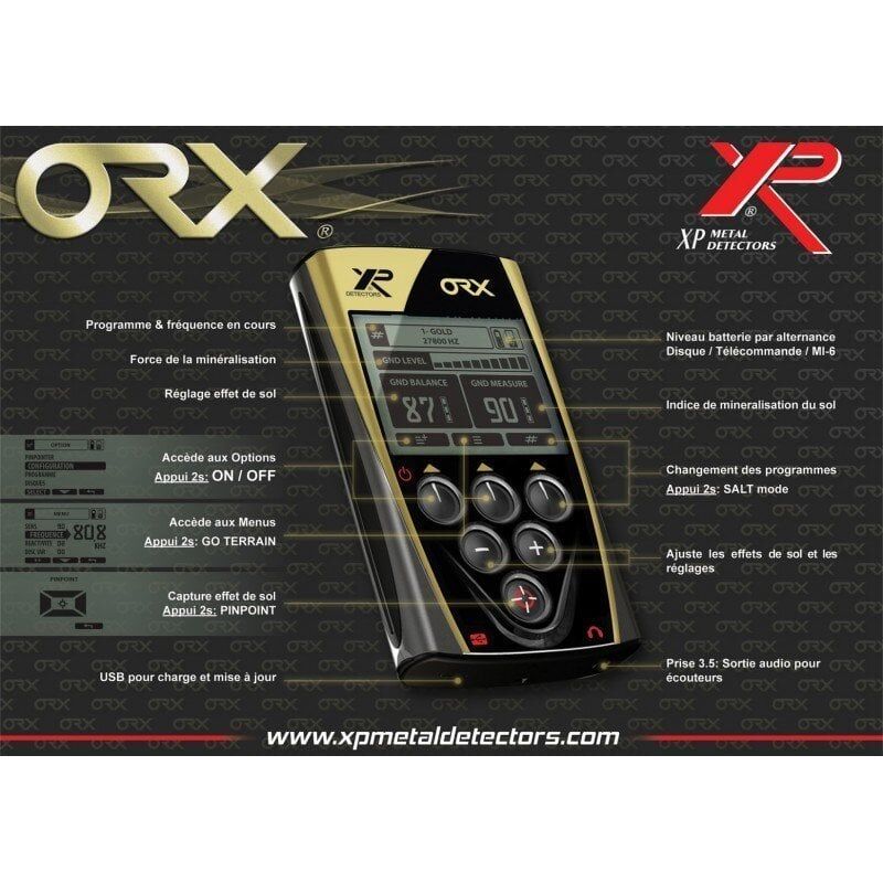 ORX Altın Dedektörü - 28cm X35 Başlık, Ana Kontrol Ünitesi (RC), WSAUDIO Kulaklık - FULL PAKET