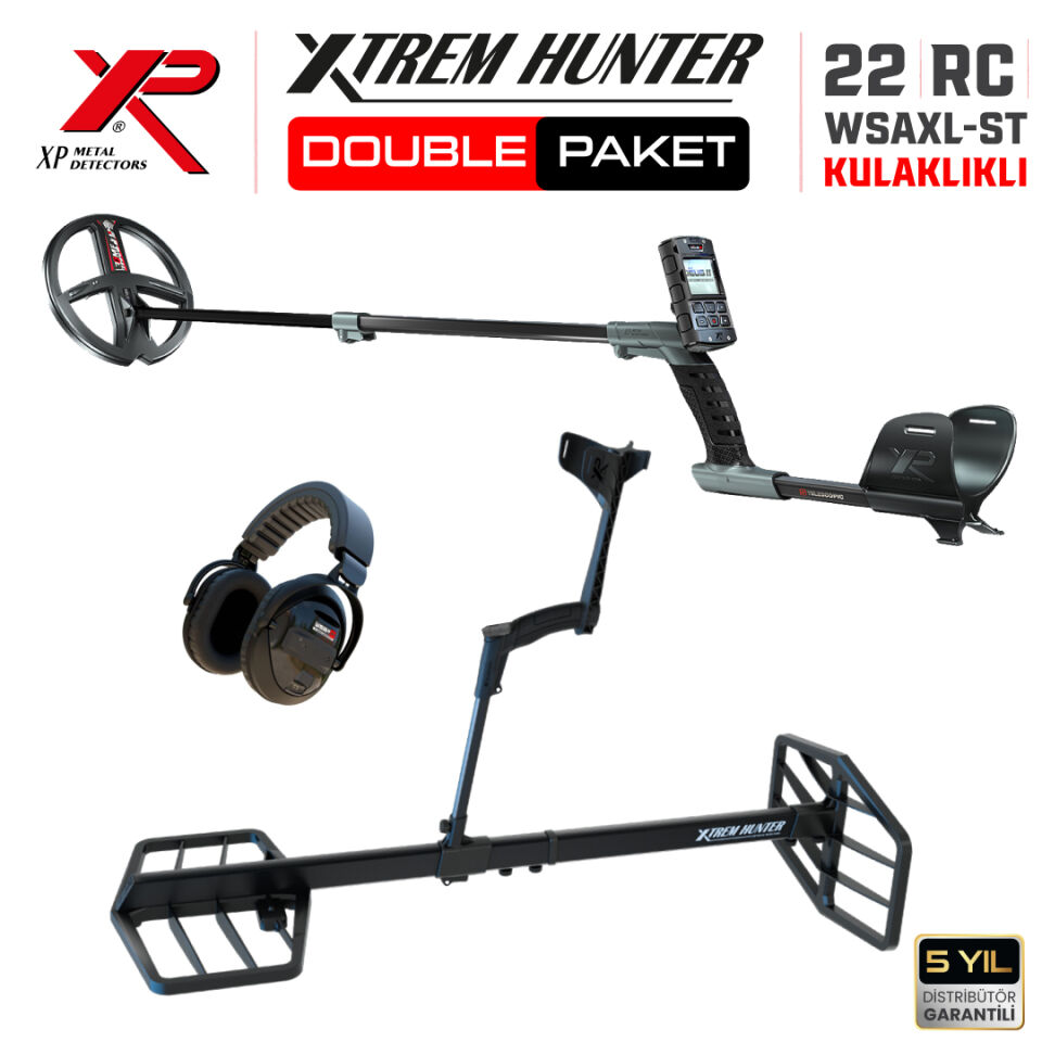 Xtrem Hunter Dedektör - DOUBLE PAKET WSAXL ST Kulaklıklı