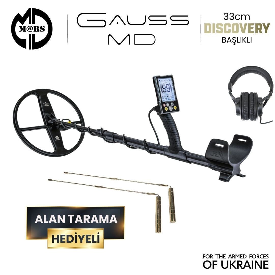 GAUSS MD Dedektör – Discovery 33cm Başlık + Kulaklık