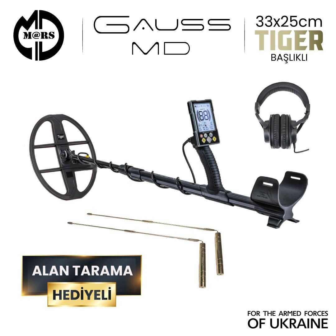 GAUSS MD Dedektör – TIGER 33x25,5cm Başlık + Kulaklık