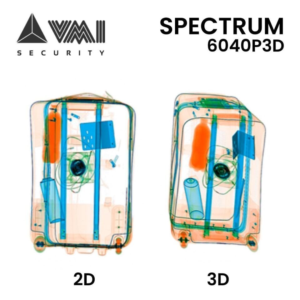 SPECTRUM  6040 P3D ÜÇ BOYUT PERSPEKTİF GÖRÜNTÜLÜ BAGAJ KONTROL X-RAY CİHAZI