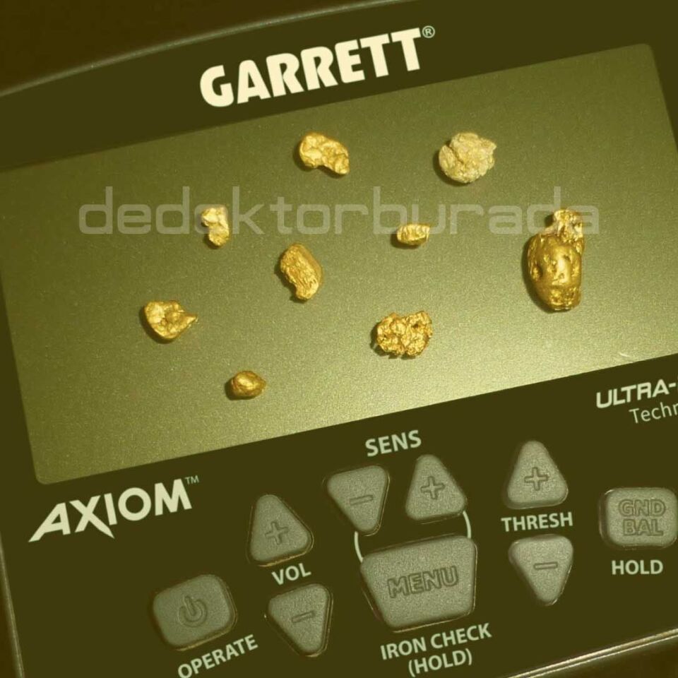 Axiom Standart Altın Dedektörü 34x28 cm DD, 28x18 cm MONO Başlıklı MS-3 Kablosuz Kulaklık