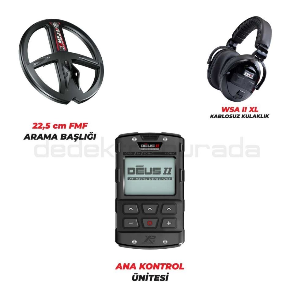 Xtrem Hunter Dedektör - DOUBLE PAKET WSAXL ST Kulaklıklı DEUS 2 Dedektör 22cm FMF Başlıklı Paket