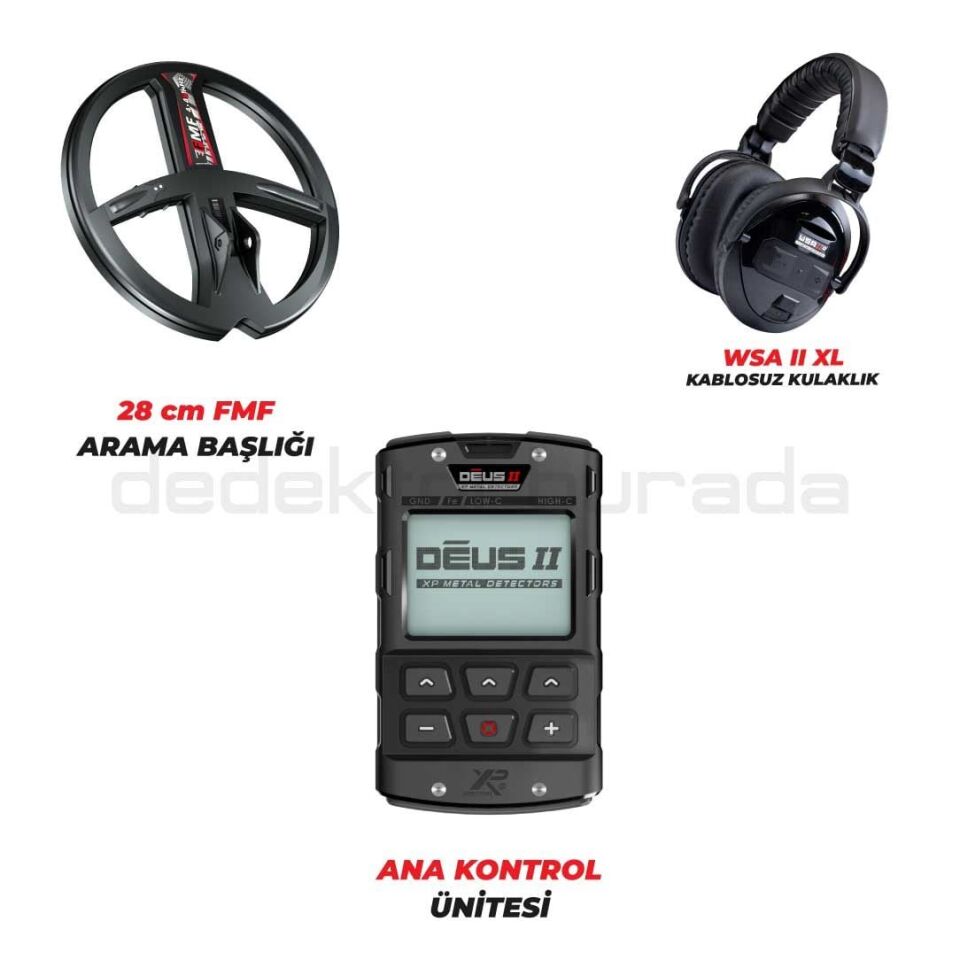 Xtrem Hunter Dedektör - DOUBLE PAKET WSAXL ST Kulaklıklı DEUS 2 Dedektör 28cm FMF Başlıklı Paket