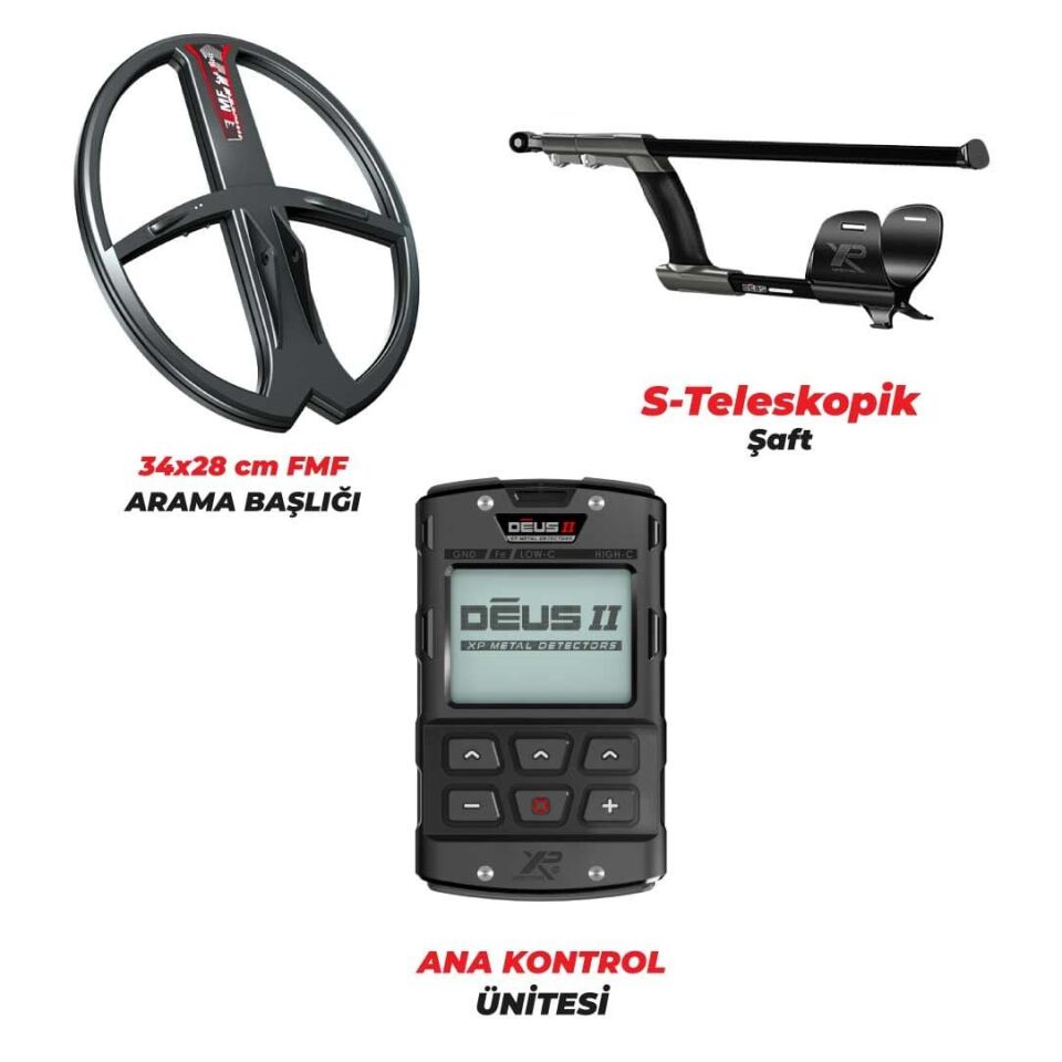 Xtrem Hunter Dedektör Derin Dedektör - DOUBLE PAKET ( KULAKLIKSIZ ) DEUS 2 Dedektör 34x28cm FMF Başlıklı Paket