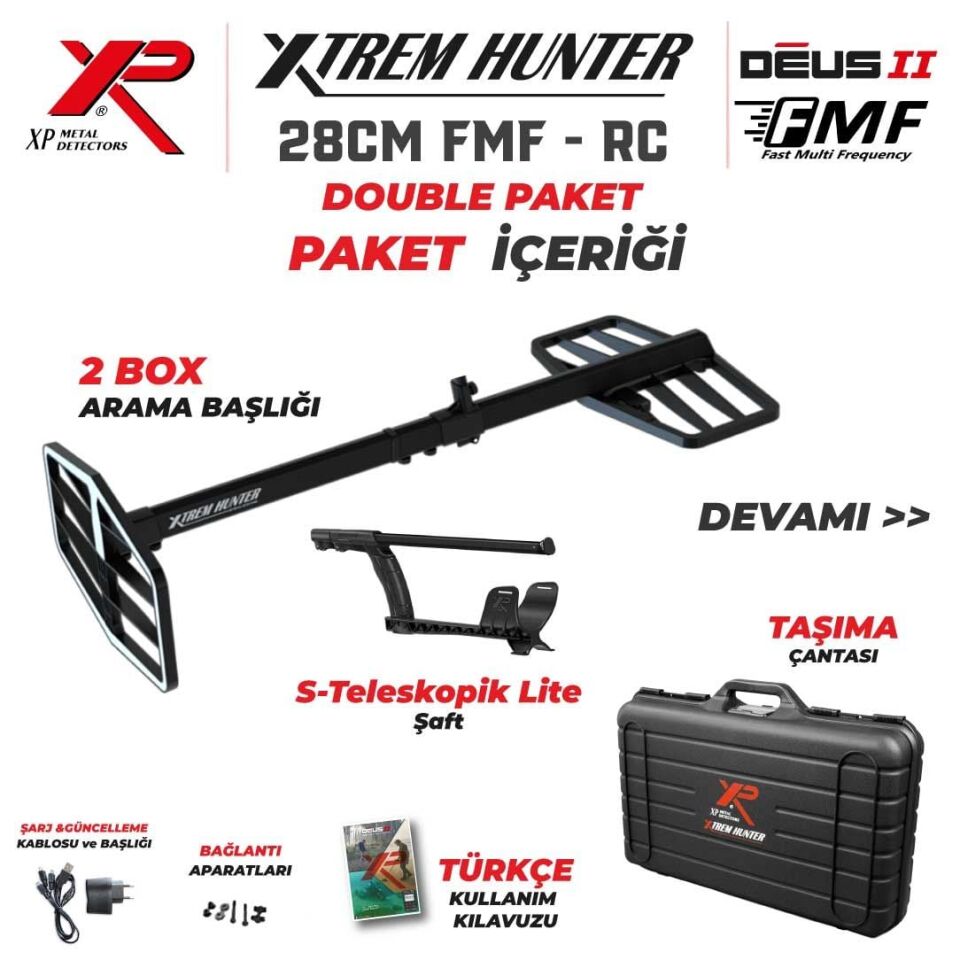 Xtrem Hunter Dedektör Derin Dedektör - DOUBLE PAKET ( KULAKLIKSIZ ) 28FMR-RC-DOUBLE
