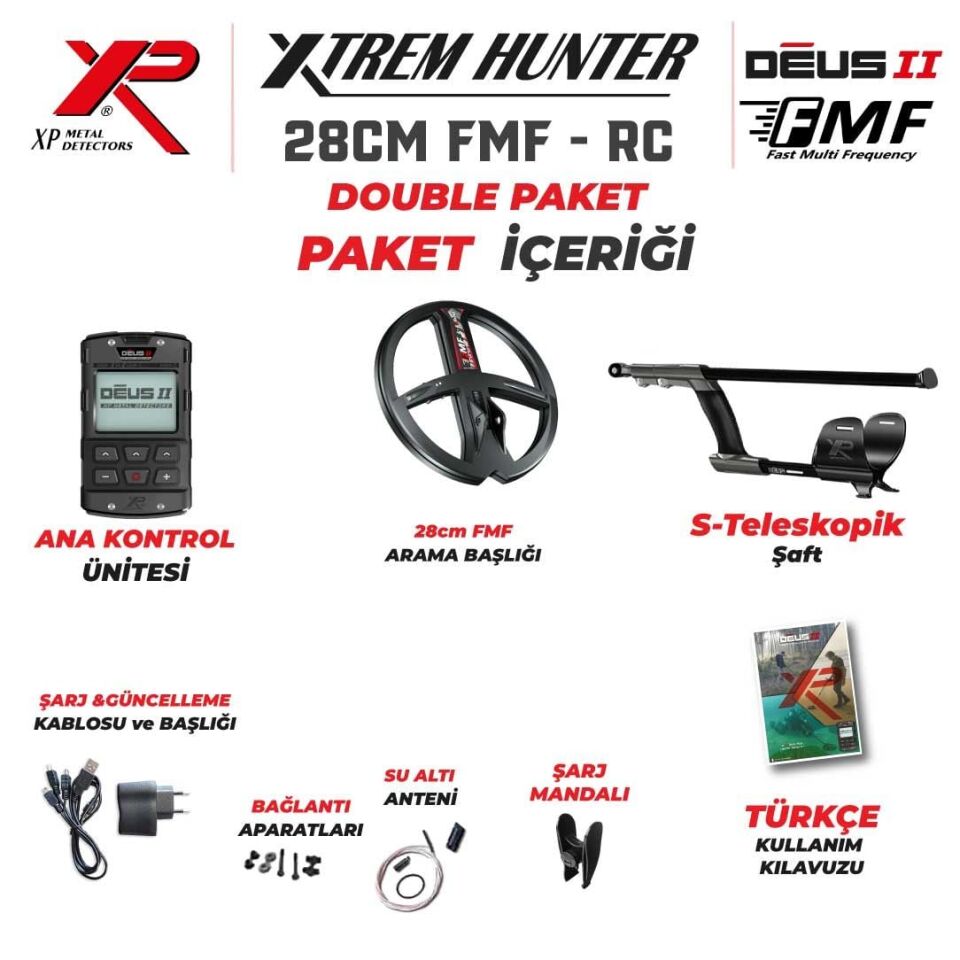 Xtrem Hunter Dedektör Derin Dedektör - DOUBLE PAKET ( KULAKLIKSIZ ) 28FMR-RC-DOUBLE