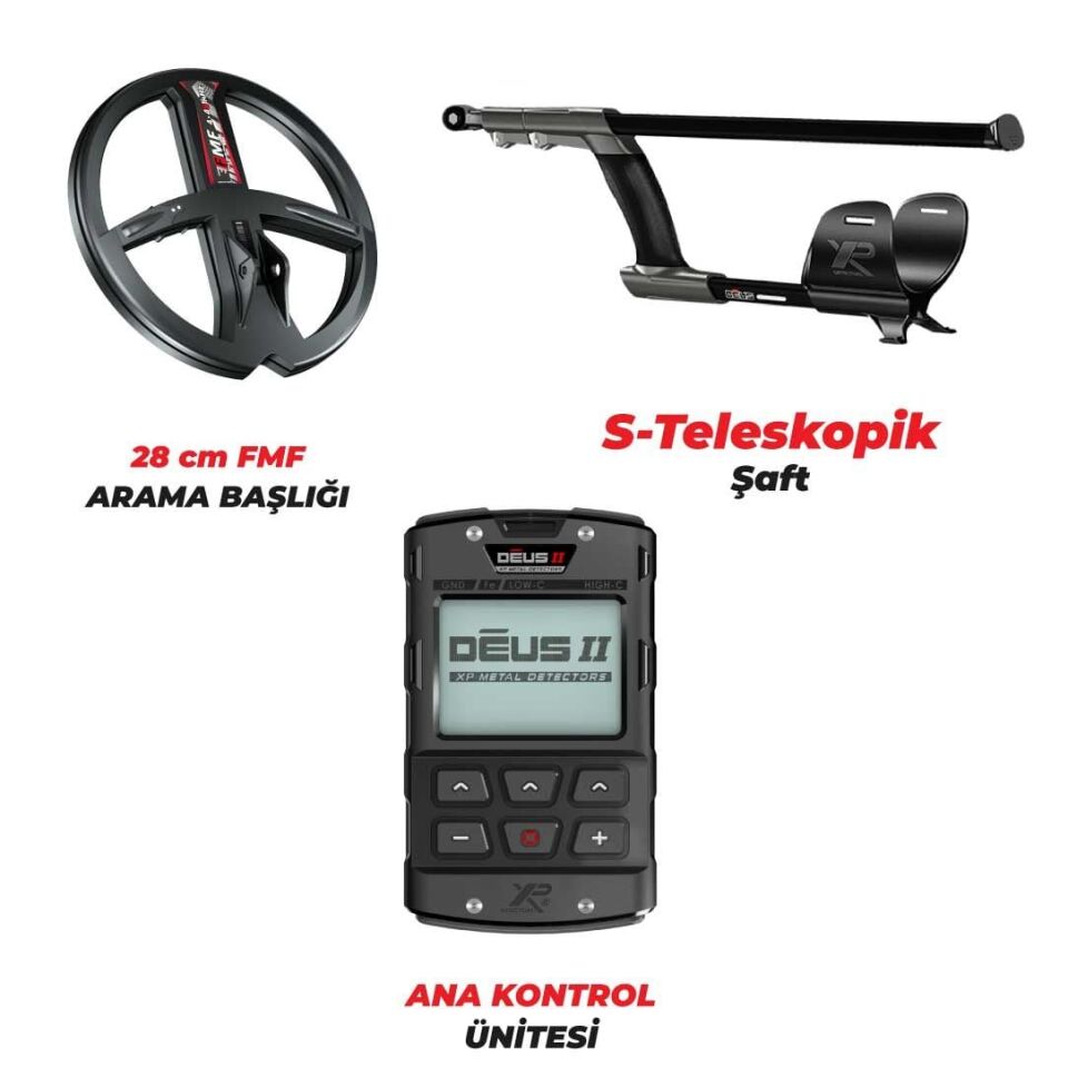 Xtrem Hunter Dedektör Derin Dedektör - DOUBLE PAKET ( KULAKLIKSIZ ) DEUS 2 Dedektör 28cm FMF Başlıklı Paket