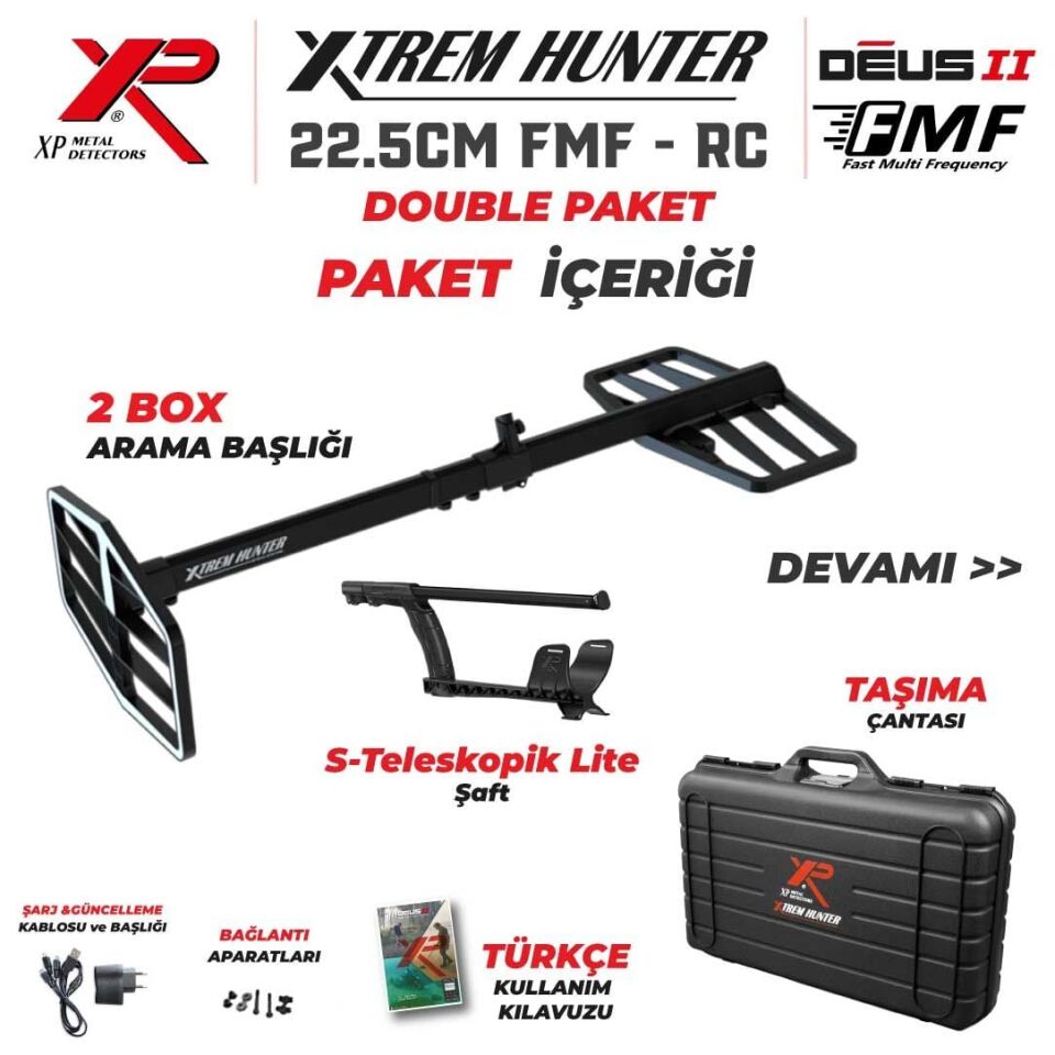 Xtrem Hunter Dedektör Derin Dedektör - DOUBLE PAKET ( KULAKLIKSIZ ) 22FMF-RC-DOUBLE