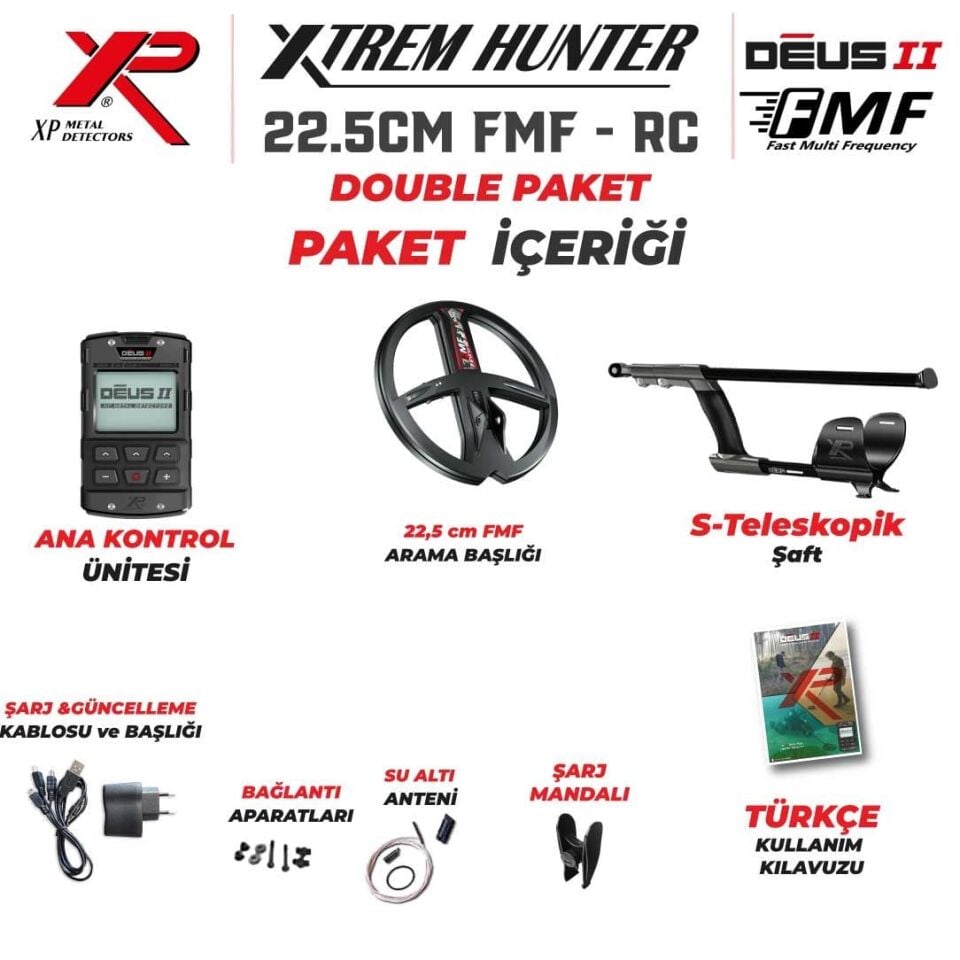 Xtrem Hunter Dedektör Derin Dedektör - DOUBLE PAKET ( KULAKLIKSIZ ) 22FMF-RC-DOUBLE