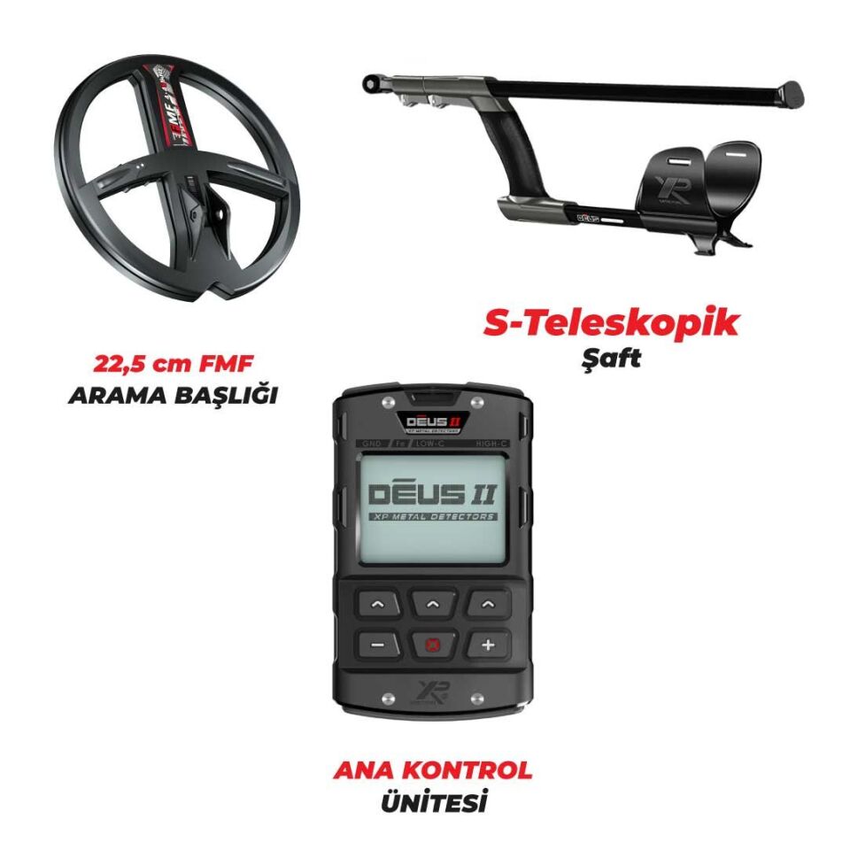Xtrem Hunter Dedektör Derin Dedektör - DOUBLE PAKET ( KULAKLIKSIZ ) DEUS 2 Dedektör 22cm FMF Başlıklı Paket