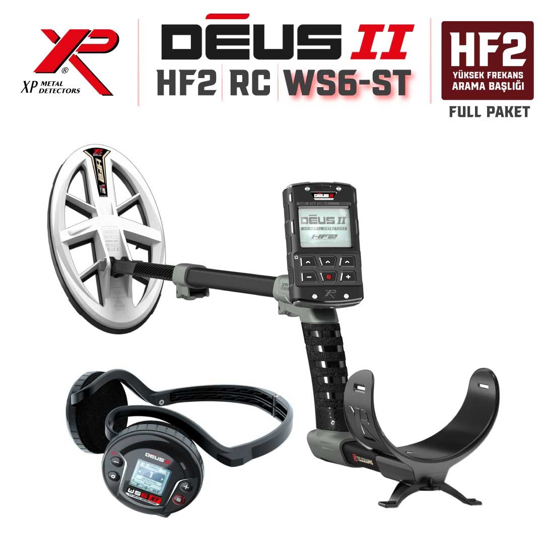 DEUS 2 Gold Altın Dedektörü  - 24x13cm HF2 Başlıklı , Ana Kontrol Üniteli Dedektör WS6 STEREO Kablosuz Kulaklıklıklı Full Paket