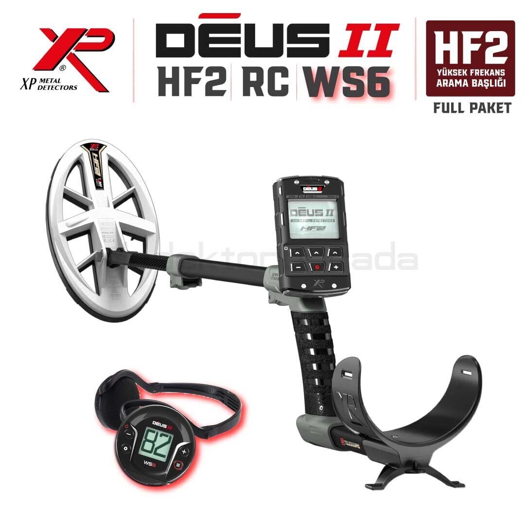 DEUS 2 Gold Altın Dedektörü  - 24x13cm HF2 Başlıklı , Ana Kontrol Üniteli Dedektör WS6 Kablosuz Kulaklıklıklı Full Paket