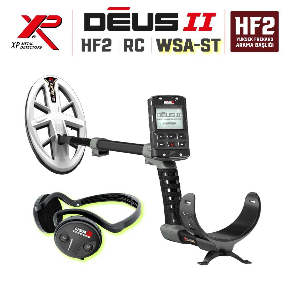 DEUS 2 Gold Altın Dedektörü  - 24x13cm HF2 Başlıklı , Ana Kontrol Üniteli Dedektör WSA STEREO Kablosuz Kulaklıklı Paket