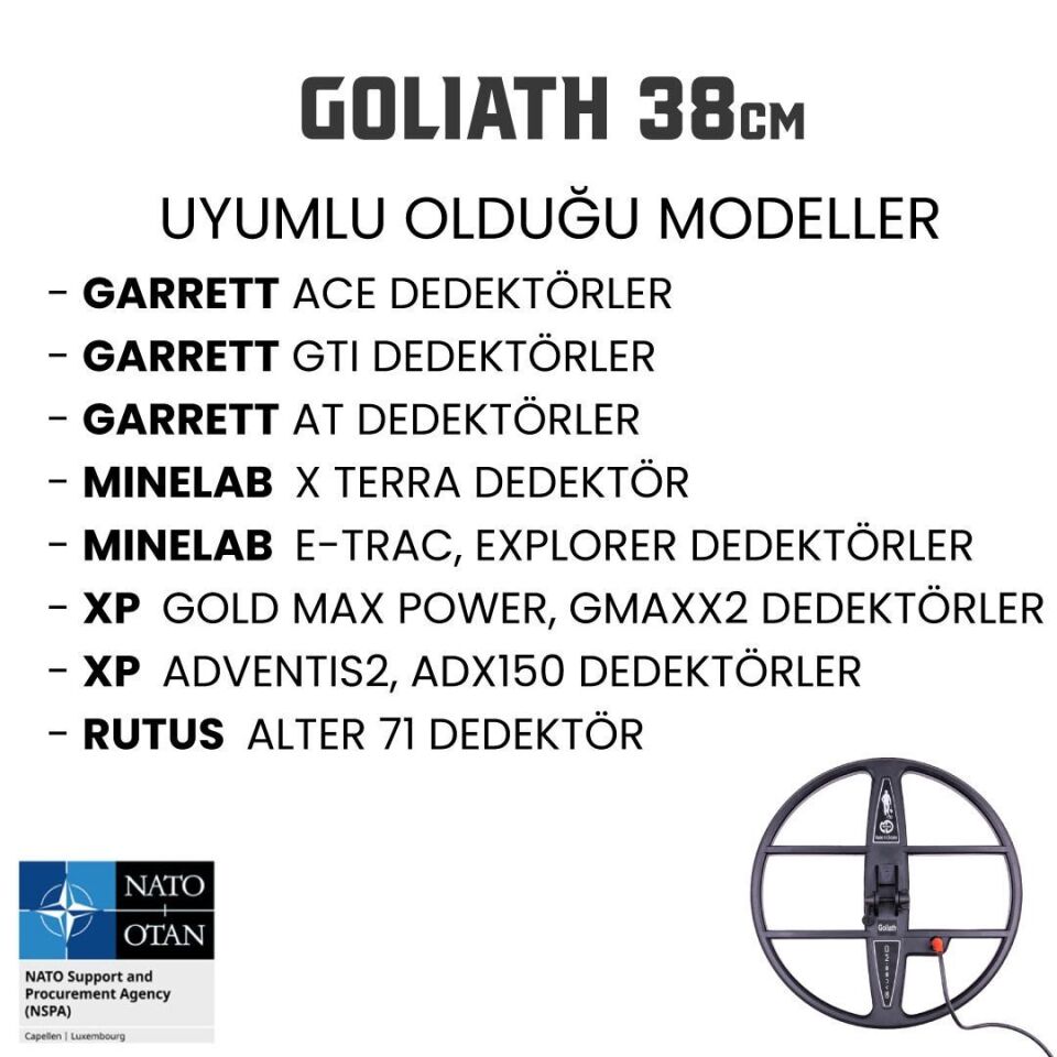 Goliath  15'' (38 cm)  Arama Başlığı GAUSS MD Serisi Dedektör Uyumlu