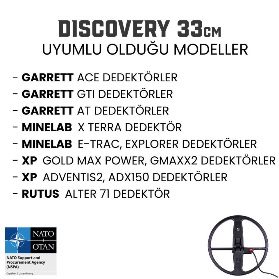Discovery  13''  (33 cm) Arama Başlığı GAUSS MD Serisi Dedektör Uyumlu